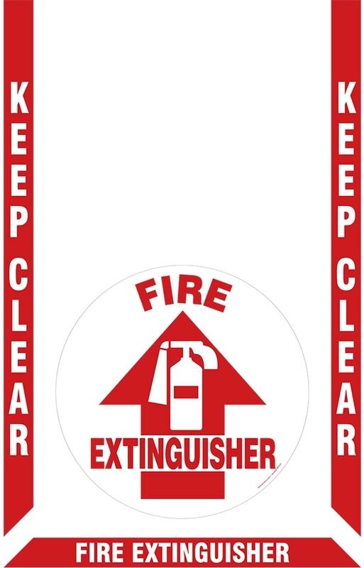 FIRE EXTINGUISHER FLOOR MARKING KIT - Tagged Gloves